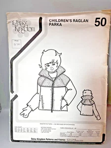 VTG DAISY KINGDOM Sewing Pattern CHILDREN'S RAGLAN PARKA 50 UNCUT SZ 4-14 - Picture 1 of 2