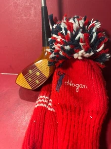 VINTAGE HOGAN APEX 1 DRIVER, PERSIMMON, #4 SHAFT, RH. & KNIT HOGAN DRIVER COVER - Picture 1 of 17