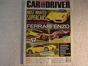 Auto und Fahrer 2003 Juli Ferrari Enzo, Ford GT, Lamborghini, Bugatti, Acura, Lexus - Bild 1 von 1