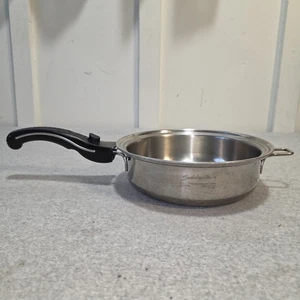 Saladmaster 9" 316ti (Deep 2 3/4") Padella Titanio SS Manico Rimovibile - Foto 1 di 18