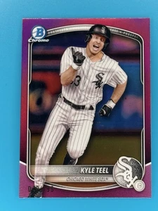 2025 Bowman Chrome #BCP-118 Kyle Teel Fuchsia Refractor /199 Chicago White Sox - Picture 1 of 2