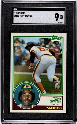 1983 Topps TONY GWYNN #482 RC Rookie San Diego Padres SGC 9 PÁTIO PERFEITO - Imagem 1 de 2