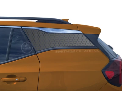 Fits 2018-2025 GMC Terrain Rear Side Window Hexagons IN Theme Black Vinyl Decal Foto 1 de 3