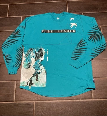 Camiseta Unisex Parques Disney Star Wars Rebel Leader Spirit Verde azulado Talla Grande Foto 1 de 4