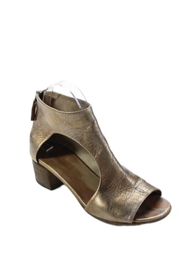 Bota Marsell Feminina Biqueira Aberta Salto com Zíper Marrom Tamanho 6.5 - Imagem 1 de 4