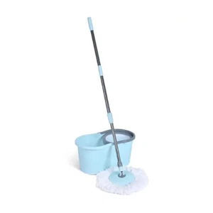 Kitchee Spin Mop & Bucket Set – Microfibre Pad, Telescopic Handle, 10L Capacity - Picture 1 of 6
