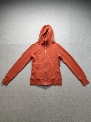 Lululemon Sudadera con Capucha Mujer 6 Naranja Óxido Buceo Cremallera Completa Sudadera Chaqueta Foto 1 de 4