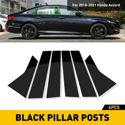 Poste de 6/1 pilar para cubierta de moldura de puerta de ventana Honda Accord 2018-2022 negro brillante N Foto 1 de 4