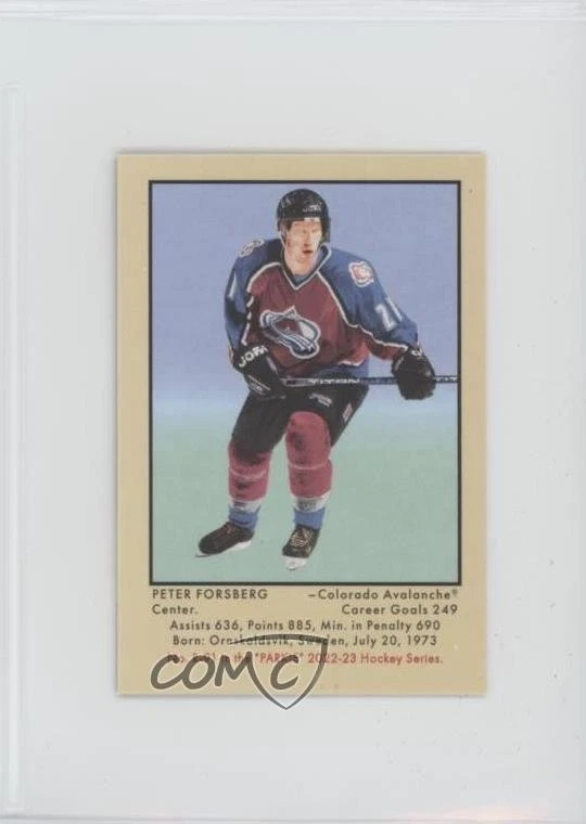 2022 Parkhurst Champions 51 Retros Legends Wrapper Back Peter Forsberg #R-91 HOF - Image 1 of 2