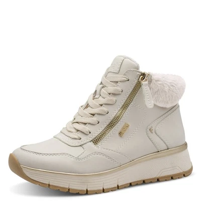 Jana Stiefel Stiefelette Stiefeletten Boots Schnürstiefel Schuhe beige 26268