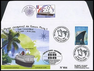 France 2004: Pli naval "Voyage inaugural du QUEEN MARY 2 - Escale en MARTINIQUE" - Imagen 1 de 1