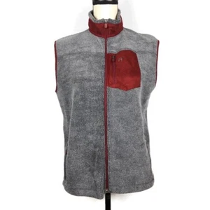 Southern Point Co Bennington Vest Gray Maroon Youth Sz XXL 16 Fleece Full Zip - Picture 1 of 10