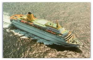 Home Lines Barco de Pasajeros Homérico Italiano Tripulación-Panameño Registro Postal - Imagen 1 de 2