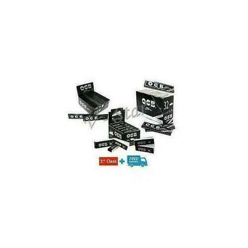 OCB PREMIUM BLACK ROLLING PAPERS + FILTERS / PERFORATED TIPS (5/10/20) BOOKLETS - Image 1 of 1