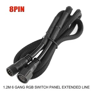 1Pcs 1.2M / 47 inch 8 PIN For 6 Gang RGB Switch Panel Extended Line Accessories - Picture 1 of 4