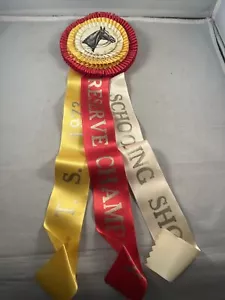 HT S 1973 Pferdeschuleing Show Reserve Champion Band Preis Rosette Award - Bild 1 von 7