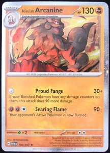 Carta Promo Pokemon TCG Hisuian Arcanine 100/167 2024 TWM Cosmos Holo - NM - Foto 1 di 5