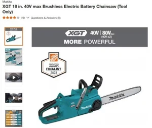Makita Cordless Chainsaw 40V Brushless Electric GCU06 (ToolOnly) FULL WARRANTY - Picture 1 of 8