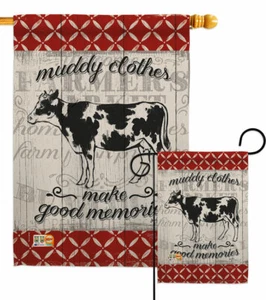 Granja Vaca Jardín Bandera Granjero Animales Decorativo Pequeño Regalo Patio Casa Banner - Imagen 1 de 17