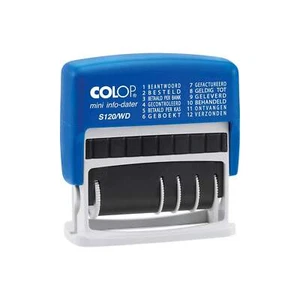 Colop - Woord-datumstempel Printer Mini S 120/WD 12 teksten blauw - Afbeelding 1 van 1