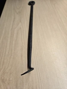 Hand Forged Grill Stick Meat Turner BBQ Tool Steak Flipper Hook - Picture 1 of 4