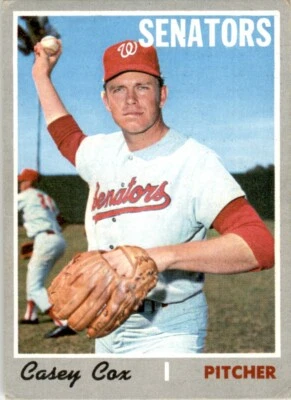 1970 Topps #281 Casey Cox Washington Senators VG-EX - Image 1 of 2