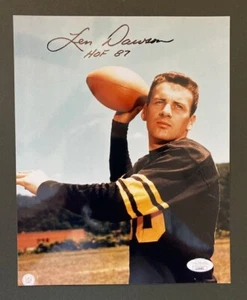 LEN DAWSON BEAUTIFULLY SIGNED 8x10 PHOTO WITH JSA COA PLAYING WITH PITTSBURGH - Picture 1 of 4