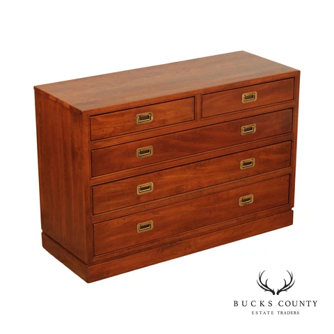 Ethan Allen Vintage Campaign Style Cherry Chest of Drawers Cover