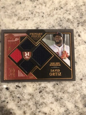 2016 TOPPS MUSEUM COLLECTION DAVID ORTIZ PRIMARY PIECES QUAD JSY 19/75 #PPQR-DO - Image 1 of 3