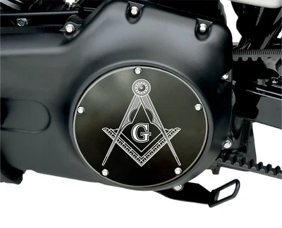 Masonic Twin Cam Harley Davidson Derby Cover. Fits Twin Cam Motors - Bild 1 von 4