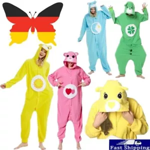 Glücksbärchi Tier-Kostüme Karneval Fasching Onesie Jumpsuit Einteiler Overall-- - Bild 1 von 14