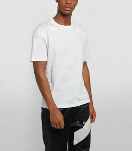 % 100 Authentic M C Q Men Swallow Print T-shirt White - Picture 1 of 8