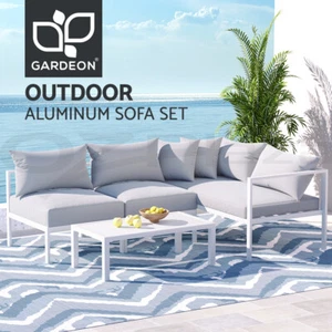 Gardeon 4 Seater Aluminium Outdoor Sofa Set Lounge Setting Table Chair Furniture - Picture 1 of 10