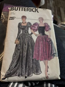 Butterick 4544 Retro 80s Prom Dress, Balloon Sleeves Sz 6-10 Barbiecore - Picture 1 of 1