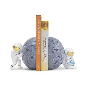 Heavy Duty Astronaut Bookends, Space-Themed Book Ends for Kids Room & Nursery... - Picture 1 of 7