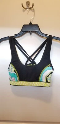 🌵Trina Turk Recreation Mujer Moderno Jardín Sujetador Deportivo TR46388 Talla S Nuevo Sin Etiquetas Retro Foto 1 de 4