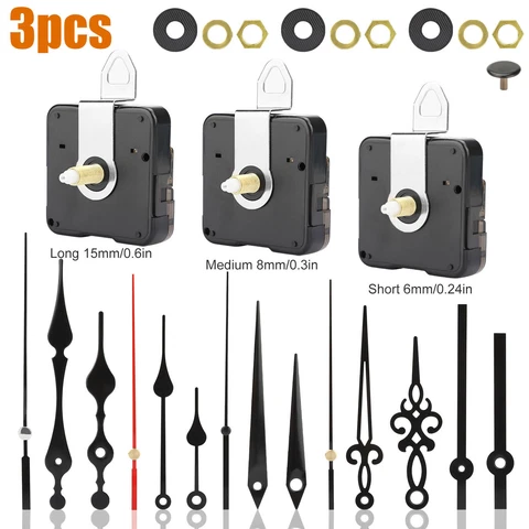 DIY Wall Quartz Clock Movement Mechanism Replacement Repair Kit Tool Parts Hands Cover