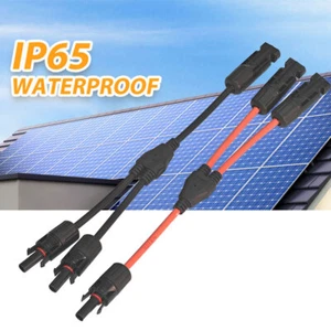 4mm² Y Solarstecker Verteiler Buchse 2 Fach Solarpanel Kabel Adapter Solarkabel - Bild 1 von 14