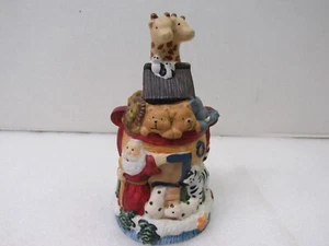 1980's Hand Painted 5.50" Tall Noah’s Ark Ceramic Decorative Bell Vintage - Picture 1 of 7