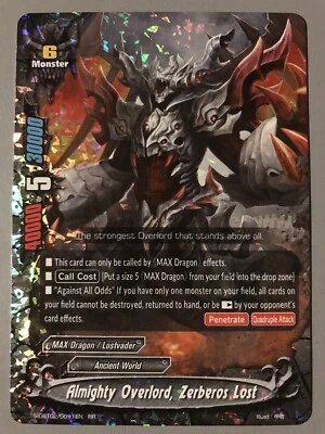 FUTURE CARD BUDDYFIGHT ALMIGHTY OVERLORD ZERBEROS LOST S-CBT02/0011EN RR - Image 1 of 4