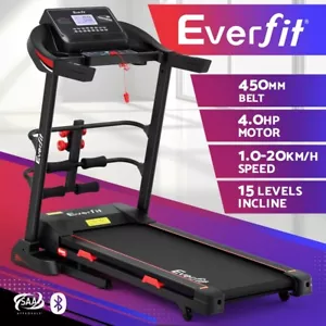 Everfit Treadmill Electric Home Gym Fitness Exercise Machine w/ Sit Up Bar 450mm - Picture 1 of 8