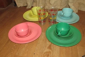 17 tlg Set Hemcoware Melamin Camping Teller Set - Teller Schüsseln Tassen Untertassen #2208 - Bild 1 von 16