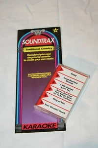 KARAOKE SoundTrax TRADITIONAL COUNTRY 6 Songs Cassette & Lyrics Brochure -Opened - Picture 1 of 3