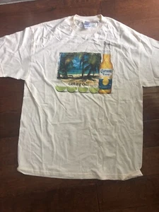 Corona Extra Original Logo Cerveza Beer Alcohol Authentic Men's XL T Shirt - Picture 1 of 4
