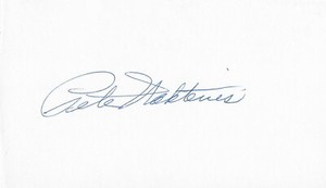 Pete Naktenis autographed 3 x 5 index card MLB Guaranteed to Pass