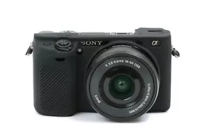 Kamera Silikon Hülle für Sony A6000 / A6100 / A63000 / A6400 schwarz - Bild 1 von 8