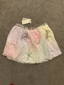 NWT Love Shack Fancy Mini Skirt Starburst Sequin Dressy Wedding Party Prom sz 10 - Picture 1 of 5