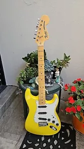 Fender Made in Japan Limited International Color Stratocaster Guitar Yellow - Picture 1 of 10