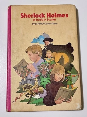 Sherlock Holmes: A Study in Scarlet (1979) Hardcover Children’s Classic Library Foto 1 de 4