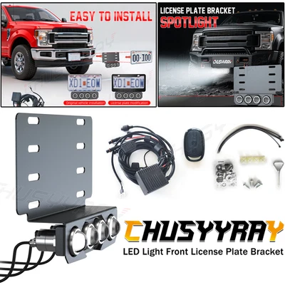 For 2024 Dodge RAM Challenger Durango LED Light Front License Plate Bracket - Image 1 of 4